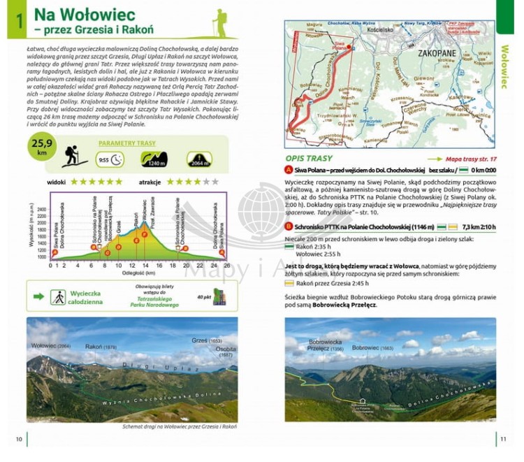 Tatry Polskie Wędrówki wysokogórskie Przewodnik  Compass przykładowa strona 3