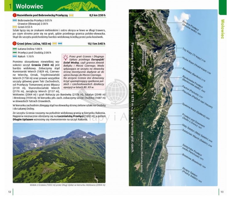 Tatry Polskie Wędrówki wysokogórskie Przewodnik  Compass przykładowa strona 4