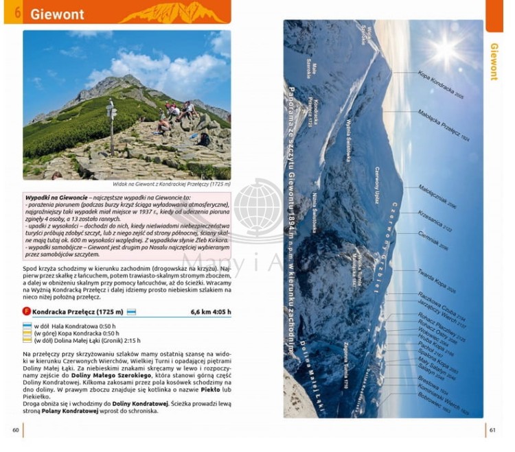 Tatry Polskie Wędrówki wysokogórskie Przewodnik  Compass przykładowa strona 5