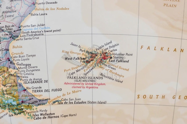 Ameryka Południowa 1:11 098 000. Mapa ścienna ekskluzywna. Wydawnictwo: National Geographic. Fragment 1