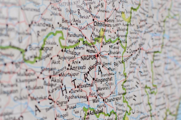 Indie 1:5 625 000. Mapa ścienna wydawnictwa National Geographic. Fragment 6
