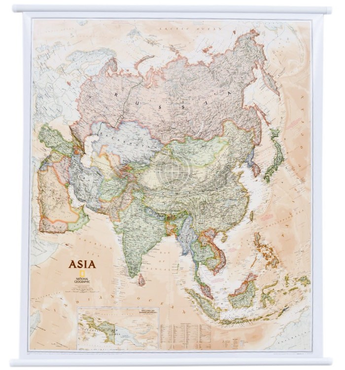 Azja 1:13 812 000. Mapa ścienna ekskluzywna. Wydawnictwo: National Geographic