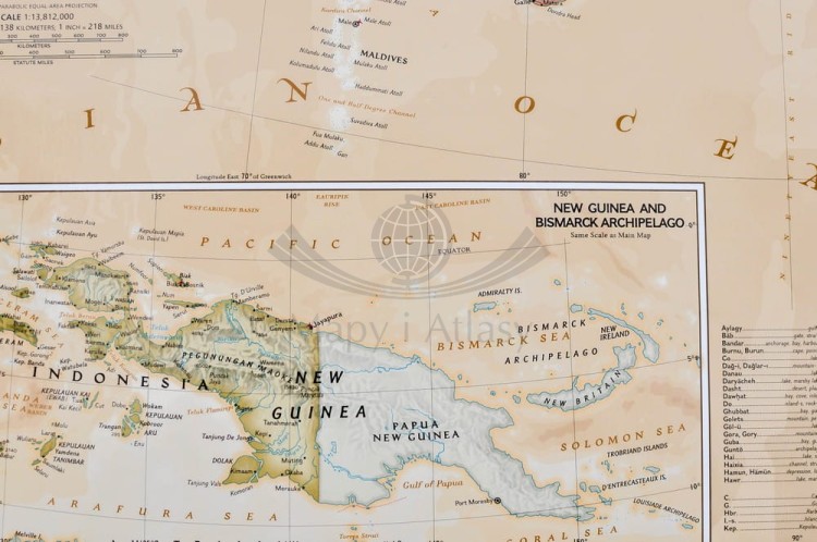 Azja 1:13 812 000. Mapa ścienna ekskluzywna. Wydawnictwo: National Geographic. Fragment 6