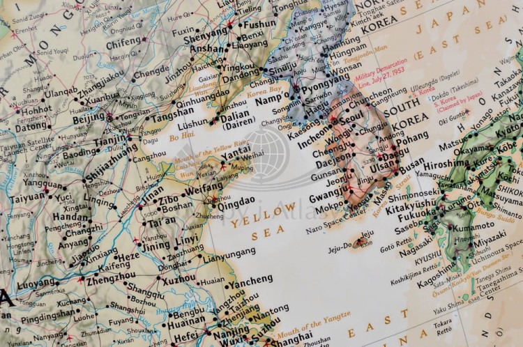 Azja 1:13 812 000. Mapa ścienna ekskluzywna. Wydawnictwo: National Geographic. Fragment 2