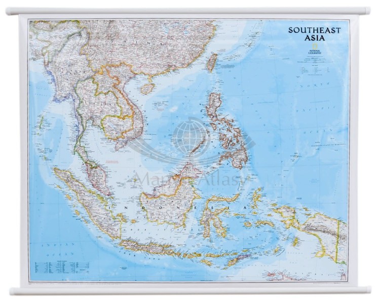 Azja południowo-wschodnia 1:6 497 000. Mapa ścienna polityczna. Wydawnictwo: National Geographic