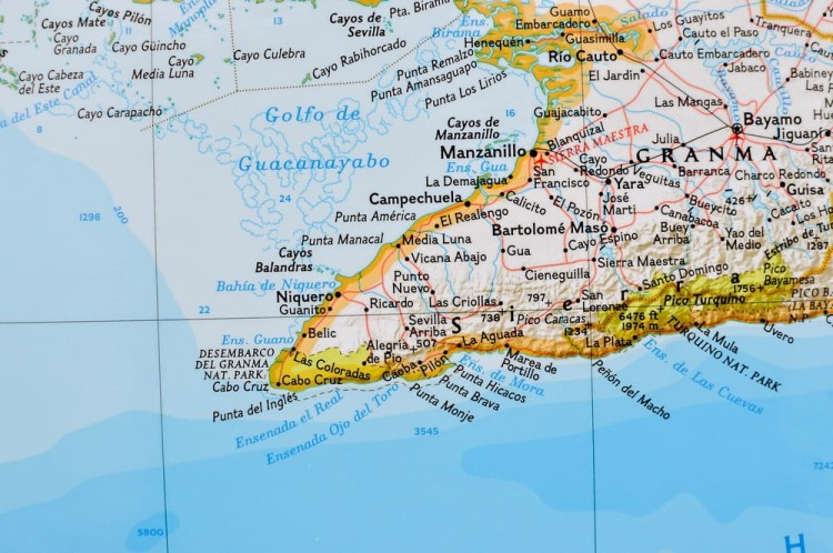 Kuba 1:1 500 000. Mapa ścienna wydawnictwa National Geographic. Fragment 1