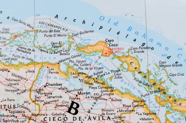 Kuba 1:1 500 000. Mapa ścienna wydawnictwa National Geographic. Fragment 2