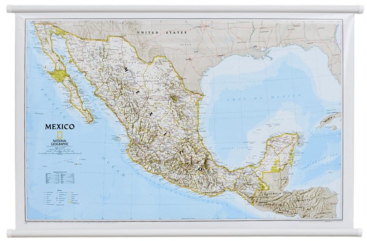 Meksyk 1:4 370 000. Mapa ścienna wydawnictwa National Geographic