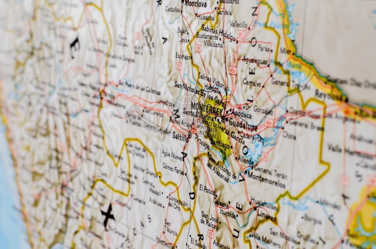 Meksyk 1:4 370 000. Mapa ścienna wydawnictwa National Geographic. Fragment 6