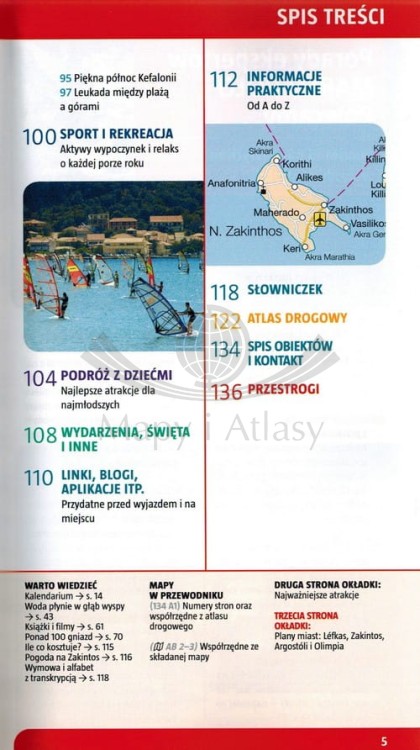 Zakintos Przewodnik z mapą w etui Marco Polo spis treści 2