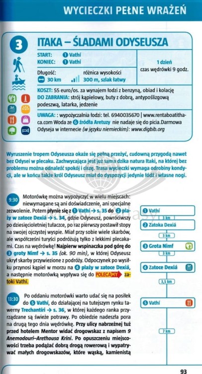Zakintos Przewodnik z mapą w etui Marco Polo przykładowa strona 2