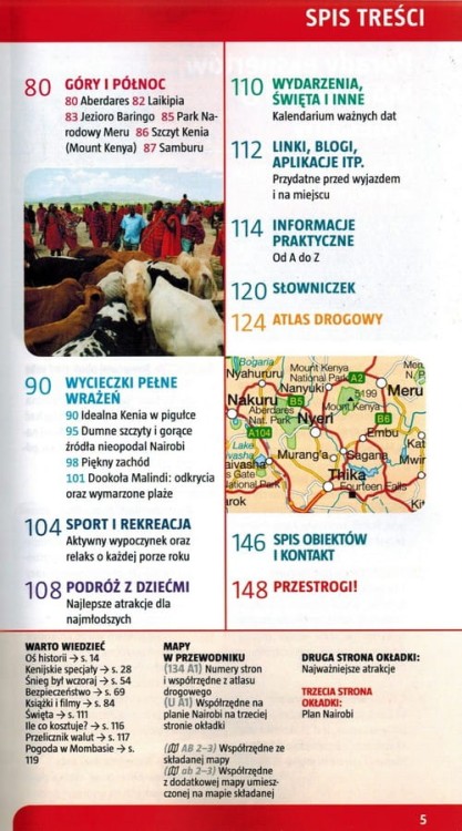 Kenia Przewodnik z mapą w etui Marco Polo spis treści 2