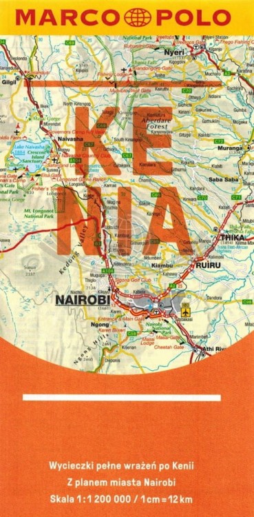 Kenia Przewodnik z mapą w etui Marco Polo mapa okładka