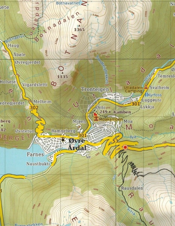 Jotunheimen, cz. zachodnia Wodoodporna mapa turystyczna 110 Freytag & Berndt fragment 1