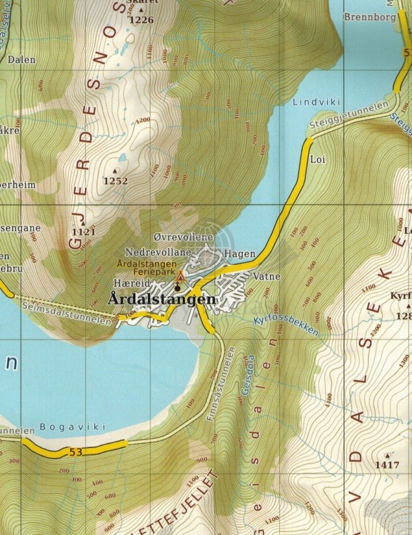 Jotunheimen, cz. zachodnia Wodoodporna mapa turystyczna 110 Freytag & Berndt fragment 2