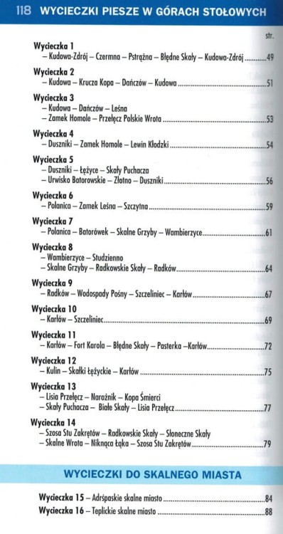Góry Stołowe i Adrszpasko Teplickie Skały. Ilustrowany przewodnik z mapami wydawnictwa Galileos. Przykładowa strona 3