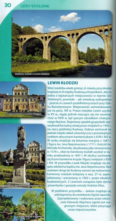 Góry Stołowe i Adrszpasko Teplickie Skały. Ilustrowany przewodnik z mapami wydawnictwa Galileos. Przykładowa strona 1