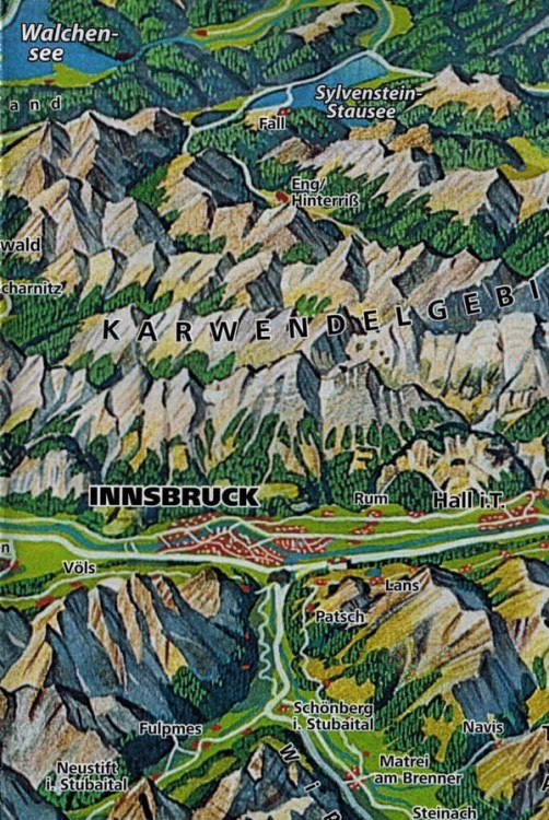 Alpy Retyckie. Ortler / Ortles, Cevedale. Wodoodporna mapa turystyczna 72 wydawnictwa Kompass. Panorama