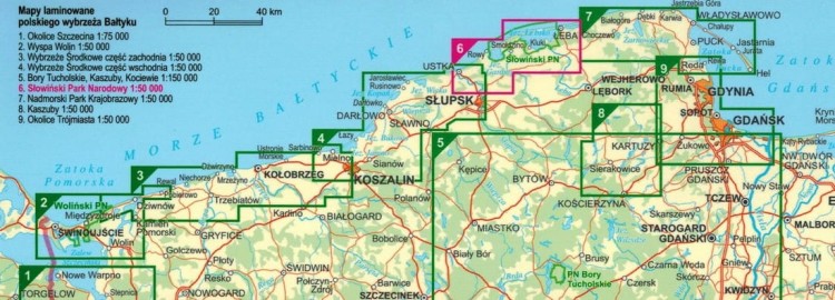 Słowiński Park Narodowy 1:50 000. Laminowana mapa turystyczna wydawnictwa ExpressMap. Pozostałe publikacje