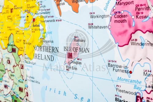 Wyspy Brytyjskie / Wielka Brytania 1:1 200 000. Mapa kodowa w wersji do wpinania. Wydawnictwo: Stiefel. Fragment 1