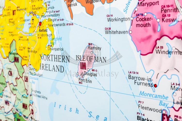 Wyspy Brytyjskie / Wielka Brytania 1:1 200 000. Mapa kodowa w wersji do wpinania. Wydawnictwo: Stiefel. Fragment 1