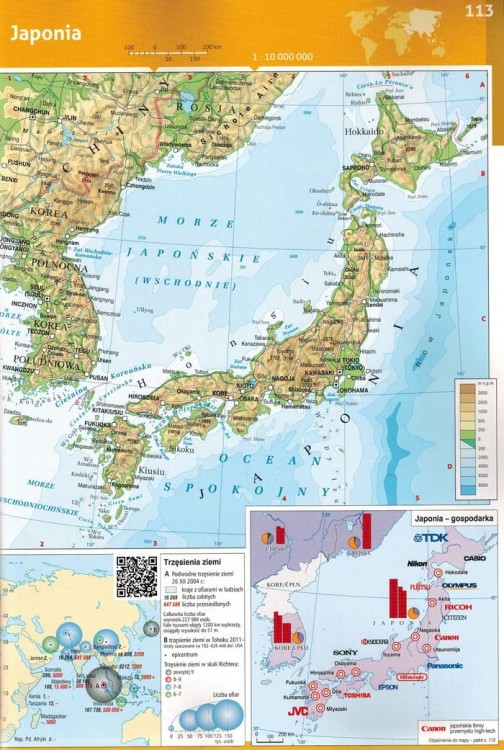 Atlas geograficzny wydawnictwa Demart. Przykładowa strona 4
