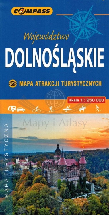 Dolnośląskie Mapa atrakcji turystycznych Compass okładka