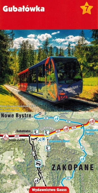 Tatry Polskie Schematy szlaków turystycznych Gauss. Mapa nr 7