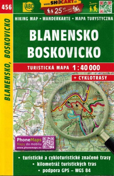 Blanensko, Boskovicko. Mapa turystyczna 456 wydawnictwa Shocart. Okładka