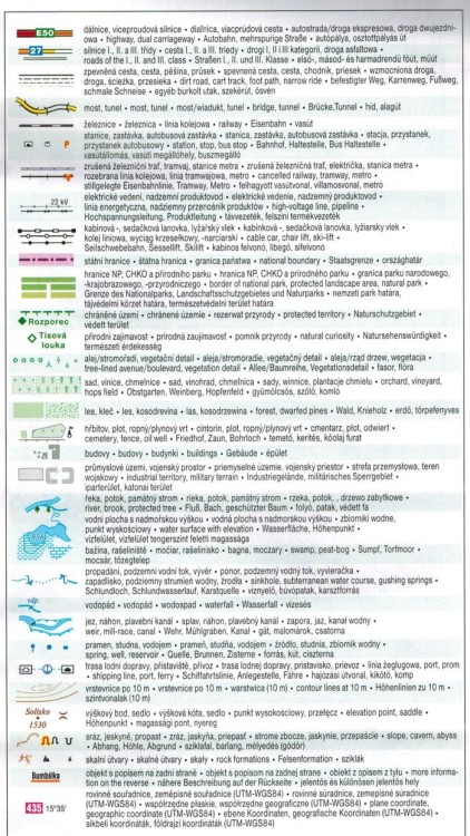 Praga. Południowe okolice / Okoli Prahy - Jih. Mapa turystyczna 19 wydawnictwa Shocart. Legenda 2