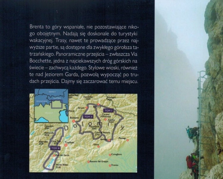 Dolomity tom III. Brenta i Jezioro Garda. Przewodnik wydawnictwa Sklep Podróżnika. Okładka tył