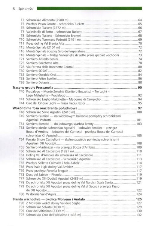 Dolomity tom III. Brenta i Jezioro Garda. Przewodnik wydawnictwa Sklep Podróżnika. Spis treści 2