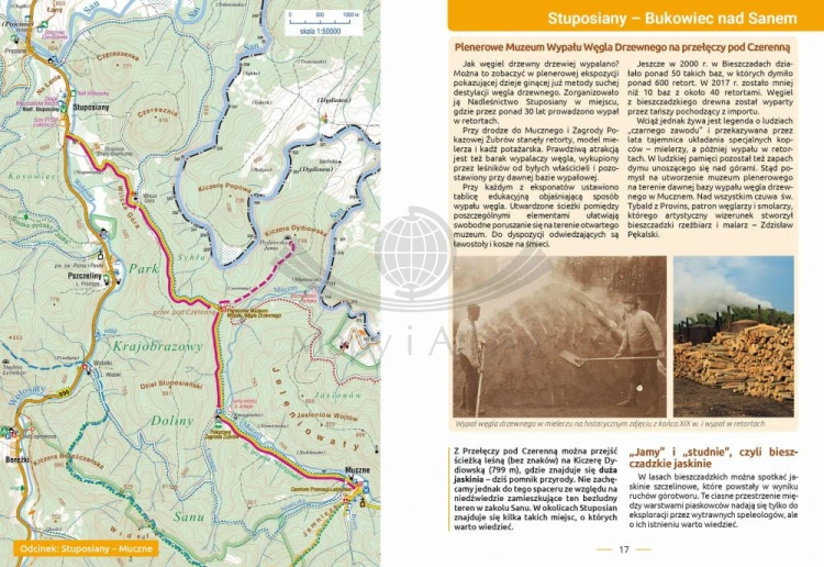 Bieszczady. Wycieczki w dolinie górnego Sanu. Przewodnik turystyczny wydawnictwa Compass. Przykładowe strony 2