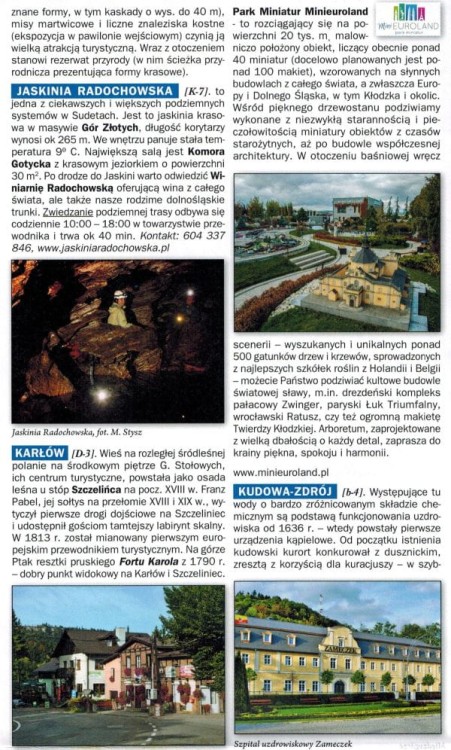 Ziemia Kłodzka. Mapa turystyczna wydawnictwa Galileos. Informator