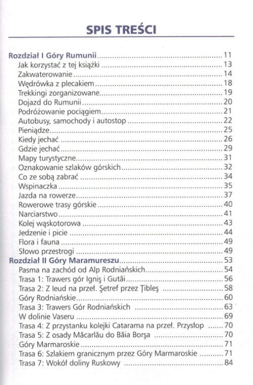 Góry Rumunii. Tom II. Przewodnik wydawnictwa Sklep Podróżnika. Spis treści 1