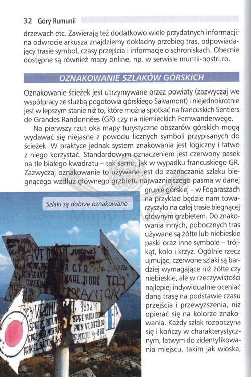 Góry Rumunii. Tom II. Przewodnik wydawnictwa Sklep Podróżnika. Przykładowa strona 1