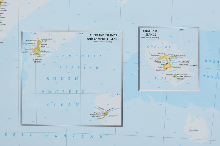 Nowa Zelandia 1:2 300 000. Mapa w wersji magnetycznej wydawnictwa National Geographic. Fragment 6