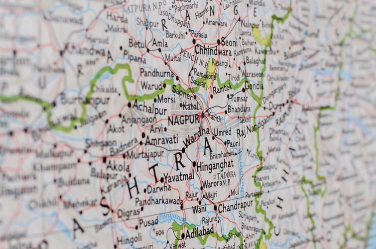 Indie 1:5 625 000. Mapa w wersji magnetycznej wydawnictwa National Geographic. Fragment 6