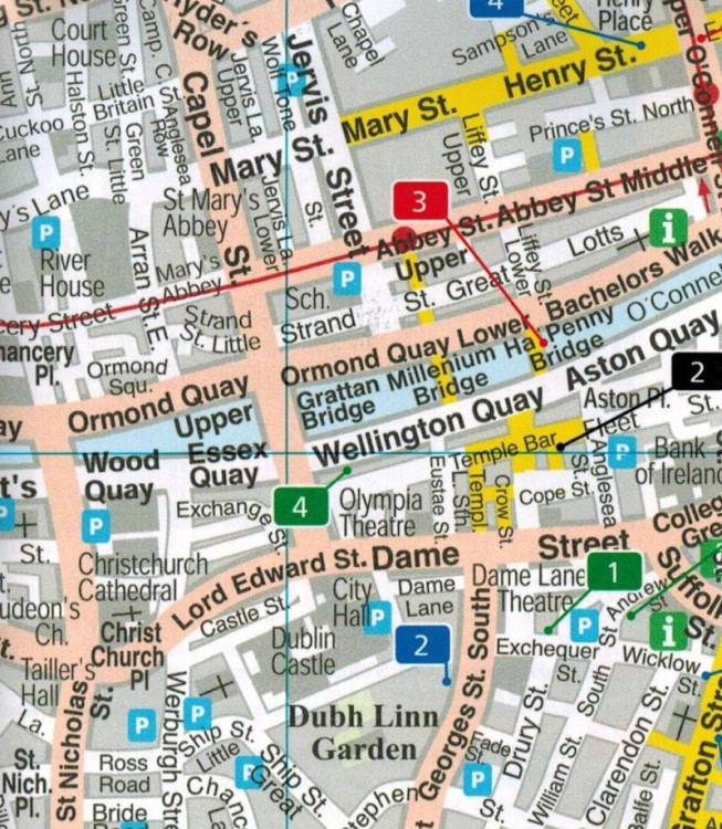 Dublin 1:10 000. Wodoodporna mapa / Plan miasta wydawnictwa Freytag & Berndt. Fragment 1