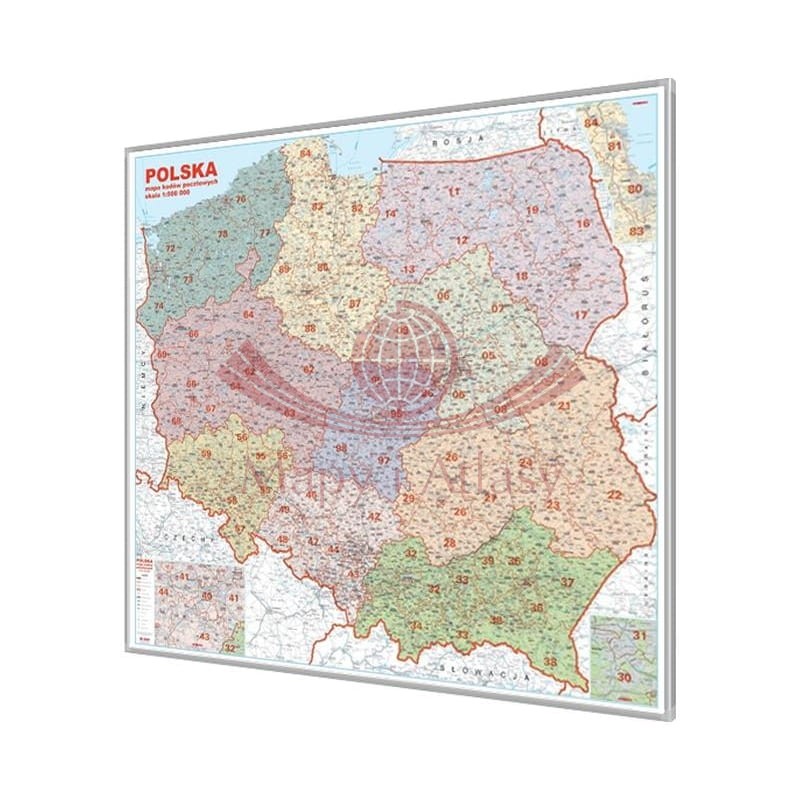 Polska 1:600 000. Mapa kodowa. Rama alu SLIM