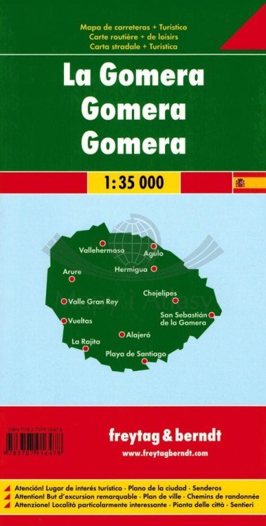Gomera 1:35 000. Mapa samochodowo-turystyczna wydawnictwa Freytag & Berndt. Okładka - tył