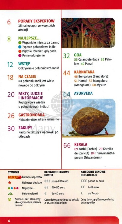 Indie południowe. Przewodnik z mapą w etui wydawnictwa Marco Polo. Spis treści 1
