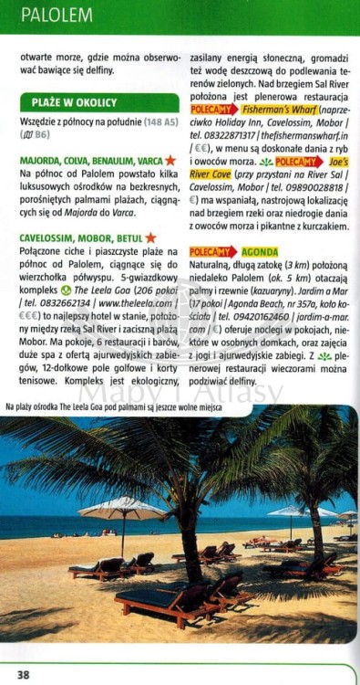 Indie południowe. Przewodnik z mapą w etui wydawnictwa Marco Polo. Przykładowa strona 1