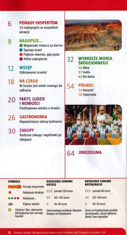 Izrael. Przewodnik z mapą w etui wydawnictwa Marco Polo. Spis treści 1