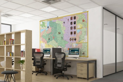 Rzeczpospolita Polska w okresie rozbiorów (1772-1795). Fototapeta samoprzylepna. Mapa. Przykład