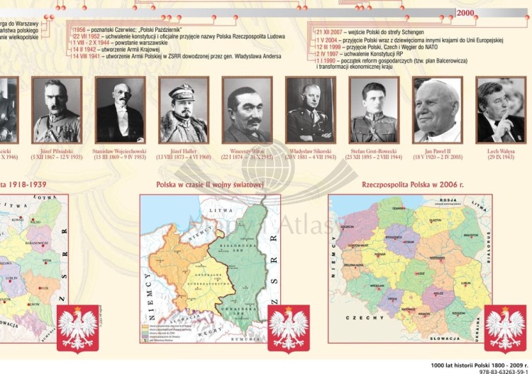 Polska. 1000 lat historii Polski - dziedzictwo narodowe (1800-2009). Fototapeta samoprzylepna. Fragment 1