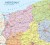 Polska. Fototapeta samoprzylepna. Mapa administracyjno-drogowa. Fragment 2