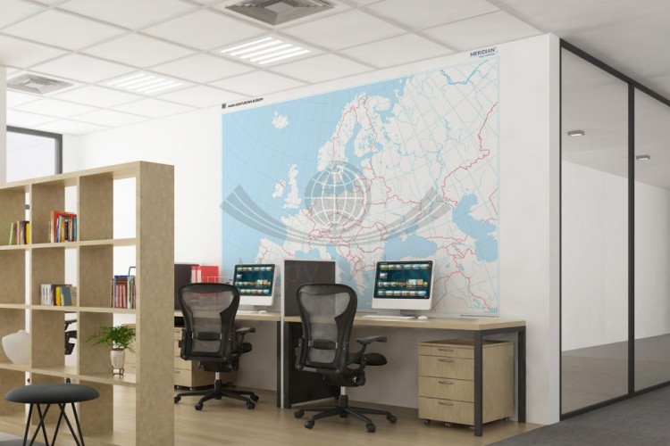 Europa. Fototapeta samoprzylepna. Mapa konturowa. Przykład