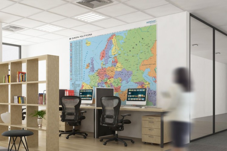 Europa. Fototapeta samoprzylepna. Mapa polityczna. Przykład