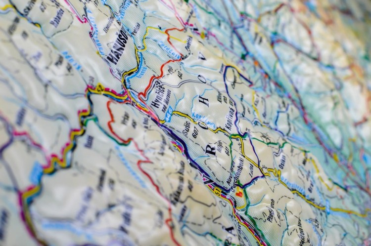 Jesioniki 1:80 000. Mapa plastyczna (trójwymiarowa). Fragment 3